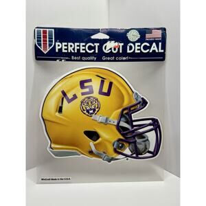 LSU Tigers Logo Vinyl Die Cut Sticker Decal 8"X6"